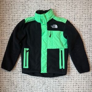 The North Face Boys Black and Green Fleece Jacket
